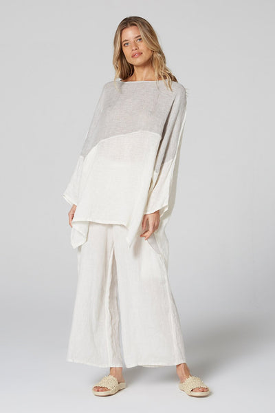 Nerano Top- Ice/Panna White