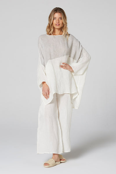 Nerano Top- Ice/Panna White