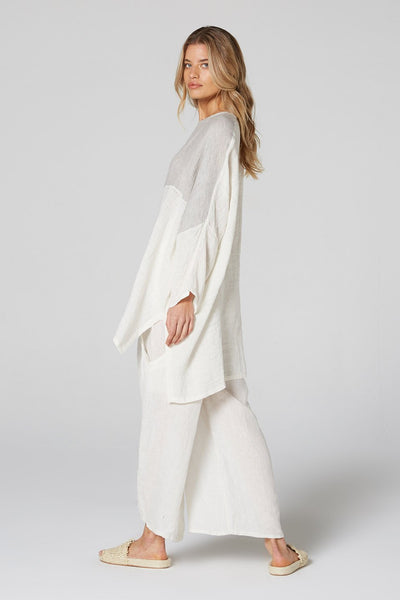 Nerano Top- Ice/Panna White