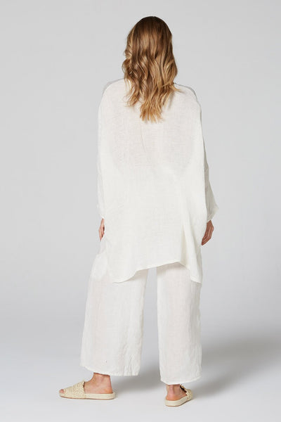 Nerano Top- Ice/Panna White