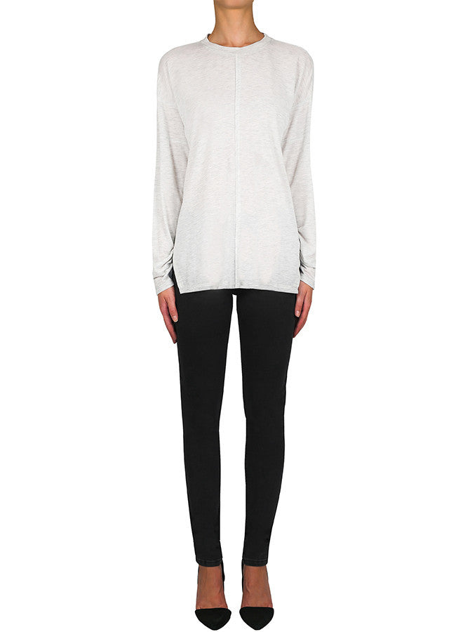 Perfect Nonchalence Crew Neck- White Marle