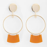 Akh Earrings- Amber Resin