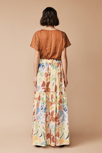 Printed Bar Skirt - Cotton Sola Print