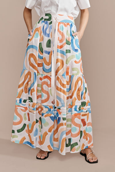 Printed Cotton Ratti Skirt