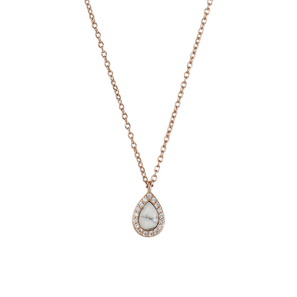 Parisian Dusk Bardot Necklace- White Howlite