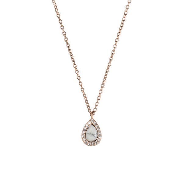 Parisian Dusk Bardot Necklace- White Howlite