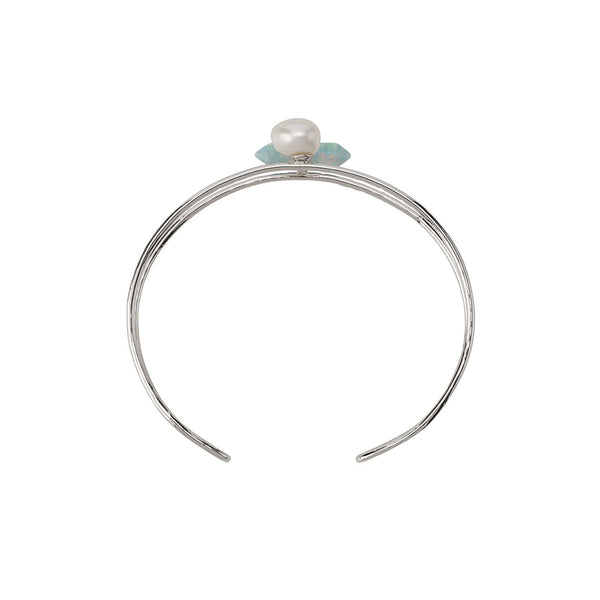 Parisian Dusk Double Cuff- Opal/Silver