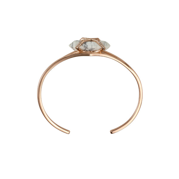 Parisian Dusk Grand Cuff- White Howlite