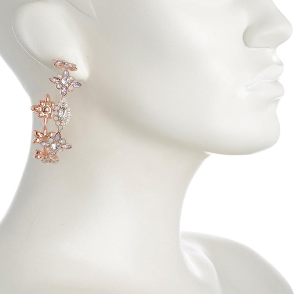 Britta Crystal Hoop Earrings