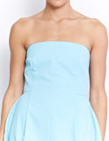 Noah Strapless Dress- Delos Blue