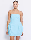 Noah Strapless Dress- Delos Blue