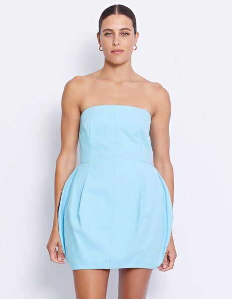 Noah Strapless Dress- Delos Blue