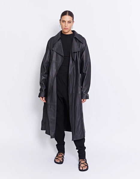 Felix Leather Trench