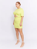 Murphy Mini Dress- Citron
