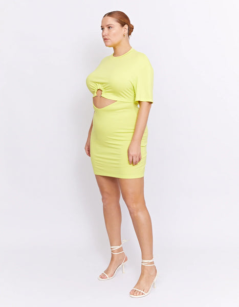 Murphy Mini Dress- Citron