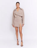 THE BAXTER TRENCH DRESS | BISCUIT