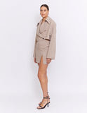 THE BAXTER TRENCH DRESS | BISCUIT
