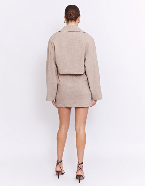 THE BAXTER TRENCH DRESS | BISCUIT