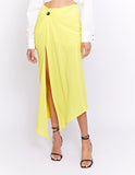ROWAN BIAS CUT SKIRT | LEMON