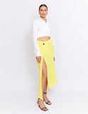 ROWAN BIAS CUT SKIRT | LEMON