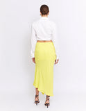 ROWAN BIAS CUT SKIRT | LEMON