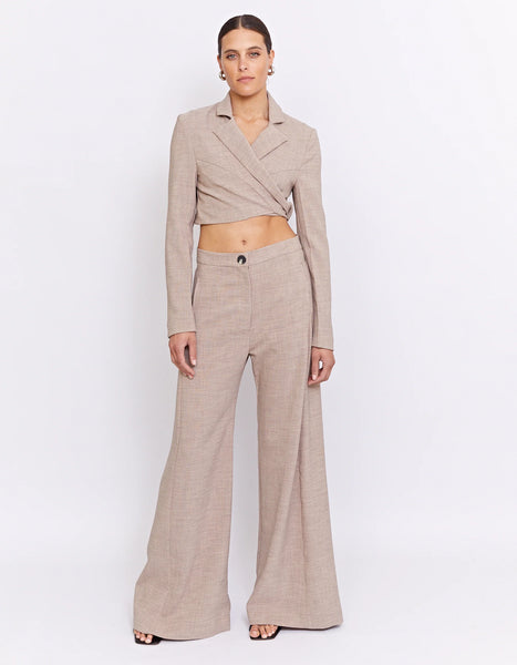 THE BAXTER CROPPED BLAZER | BISCUIT