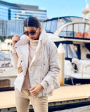 Big Collar Jacket- Bone
