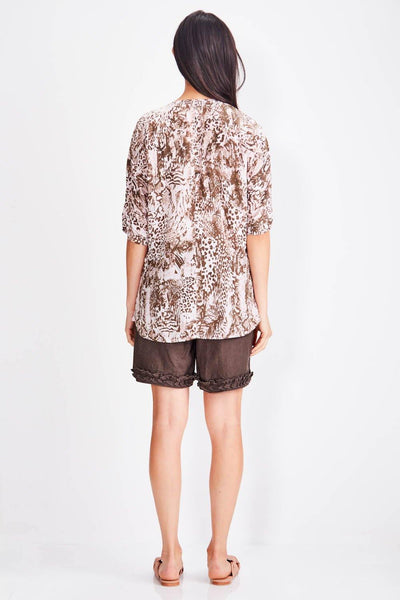 Ruffle Short - Safari