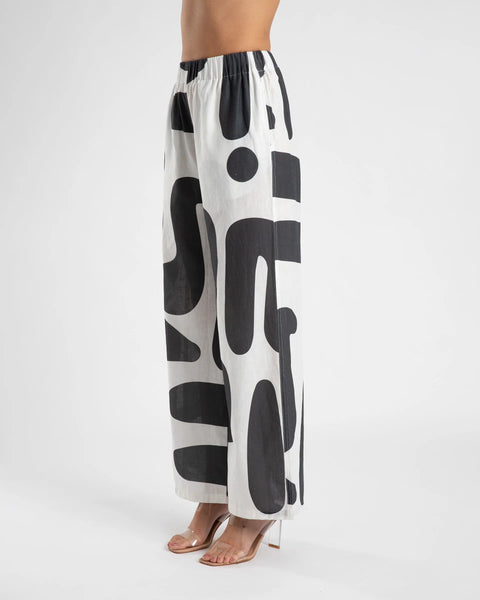 LINEN PANT- SUMMI PRINT