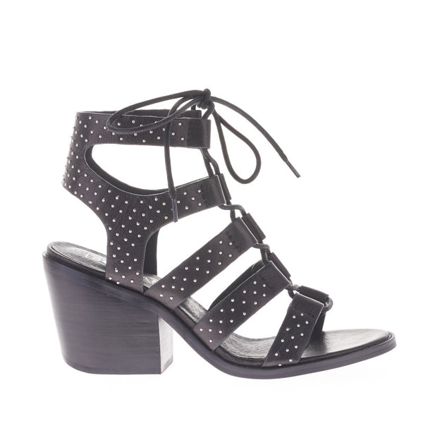 Rudey Heel- Black W Silver Studs