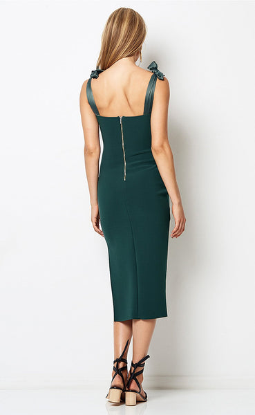 Tasha Cut Out Midi Dress- Emerald