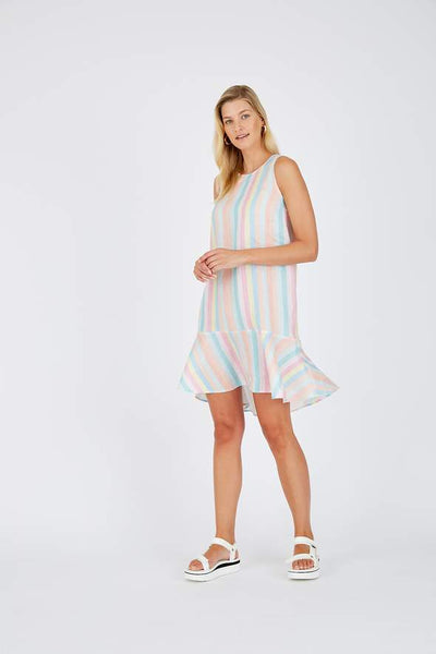 Sassy Dress- Pastel Rainbow