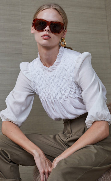 Avery L/S Top- Ivory