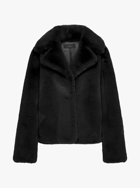 Teddy Luxe Short Jacket- Black