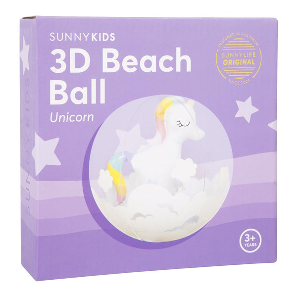 3D Inf Beach Ball- Unicorn