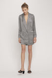Relaxed Silk Blazer- Houndstooth
