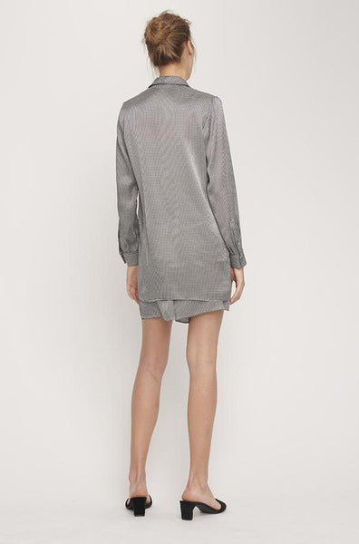 1920 Silk Short- Houndstooth