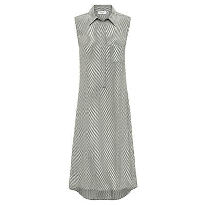 Sleeveless Shirt Dress- Stiletto Print