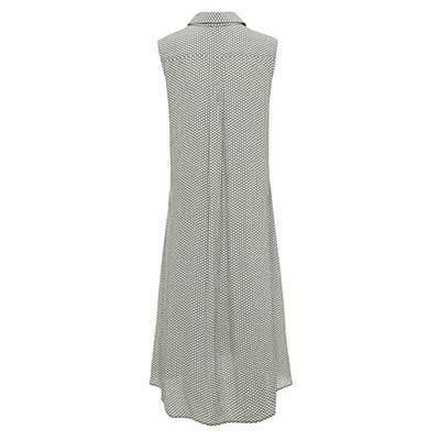 Sleeveless Shirt Dress- Stiletto Print