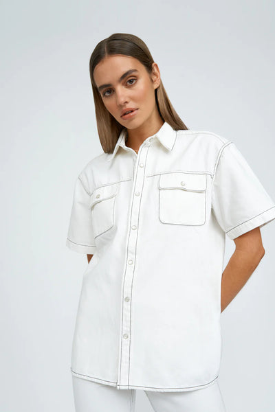 STANLY SHORT SLEEVE JEAN SHIRT