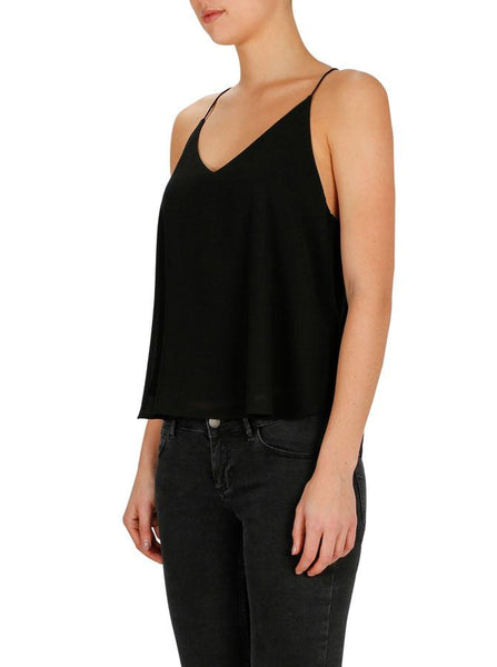 Stardust Fluid Cami- Black