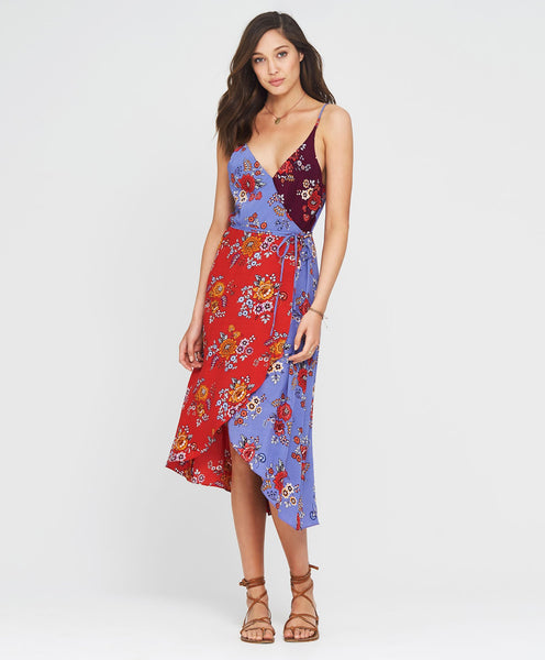 Stevie Patchwork Wrap Dress