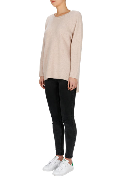 Superluxe Oversized Open Back Sweater- Soft Rose