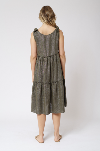Santorini Dress- Khaki Lurex