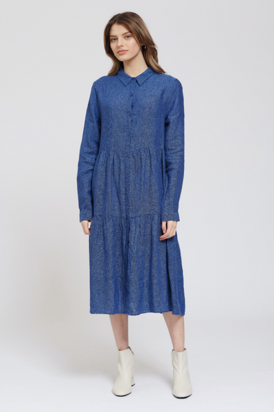 Long Sleeve Hazel Dress- Denim