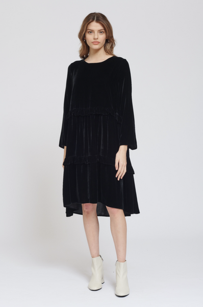 Velvet Toffee Dress- Black