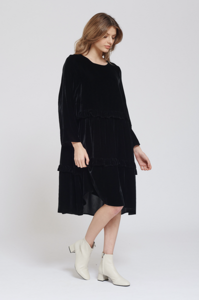 Velvet Toffee Dress- Black