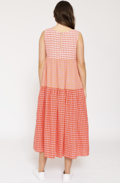 Splice Rosa Dress In Watermelon Gingham