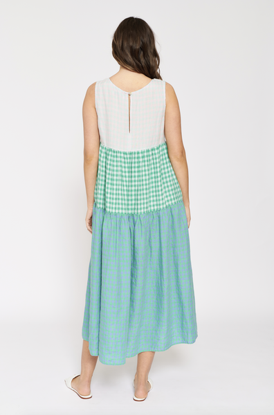 Splice Rosa Dress In Blueberry Gingham