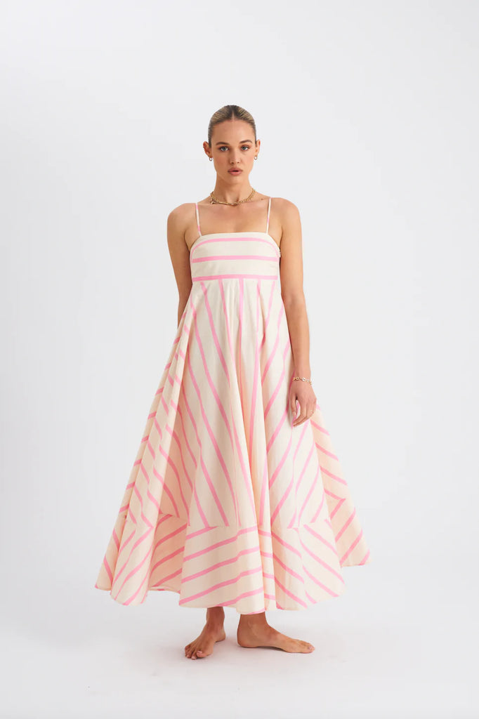 The Rue Dress- Bubblegum/Antique
